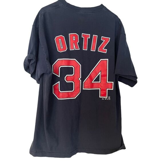 Majestic Mens Black Red Sox Print Short-Sleeve Shirt Extra Large - Picture 5 of 11